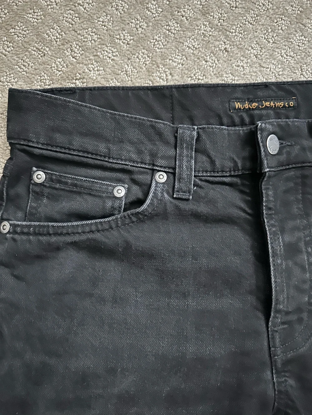 EUC Nudie Jeans Solid Ollie Jeans Black Steel Wash size 31x30 31 30